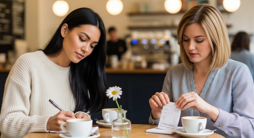イメージ画像：注文をメモにまとめる様子