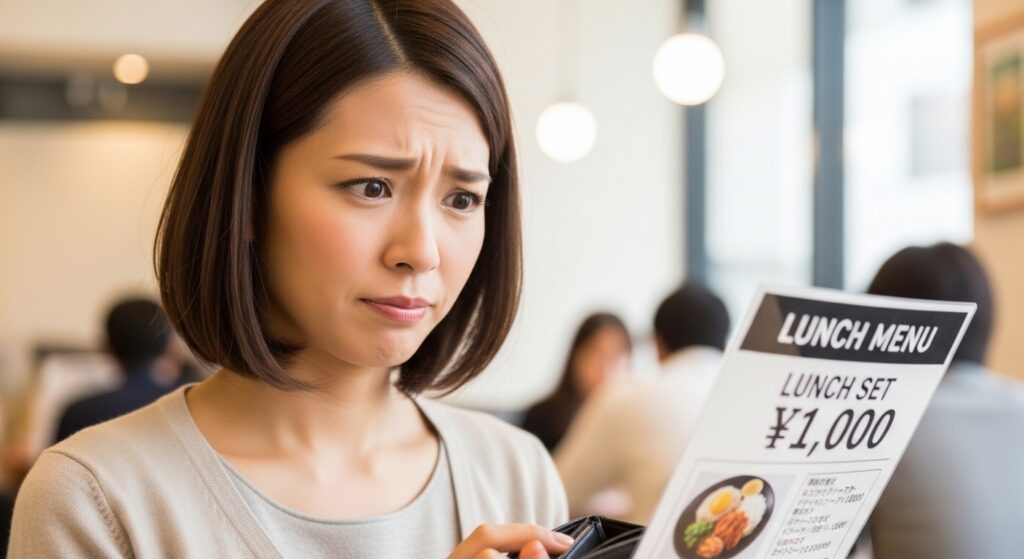 イメージ画像：ランチ代も渋い