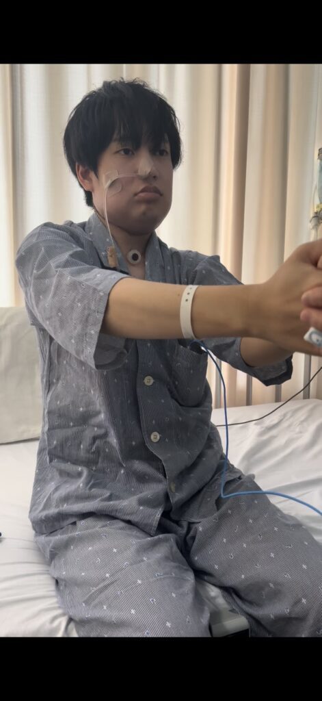 治療中の様子①（＠nakano1224_2000さんより提供）