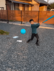 【実際の写真】バッティング練習の光景