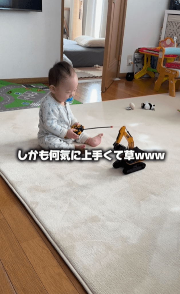 上手に方向転換（＠bebi_mon_ikujiさんより提供）