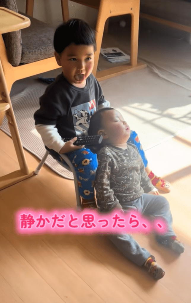 静かだと様子を見たら…？（＠yume_harryさんより提供）