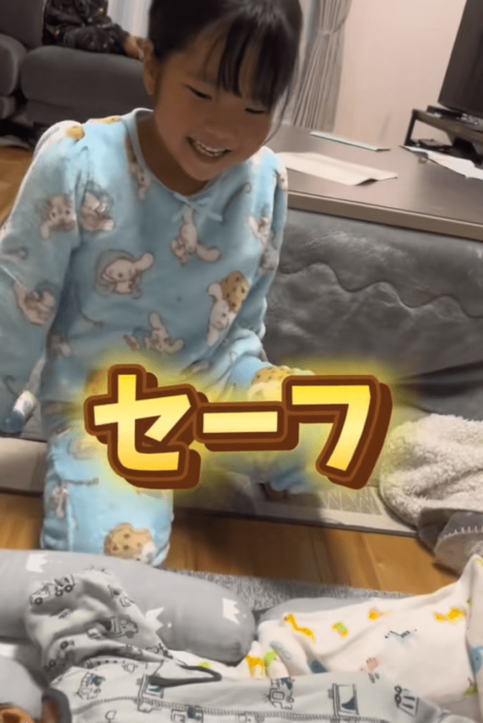 寝かしつけ成功（＠ponpon.family6さんより提供）