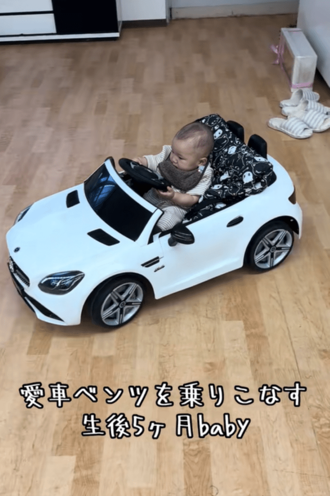 ベンツを乗りこなす様子③（＠miyu_1997さんより提供）