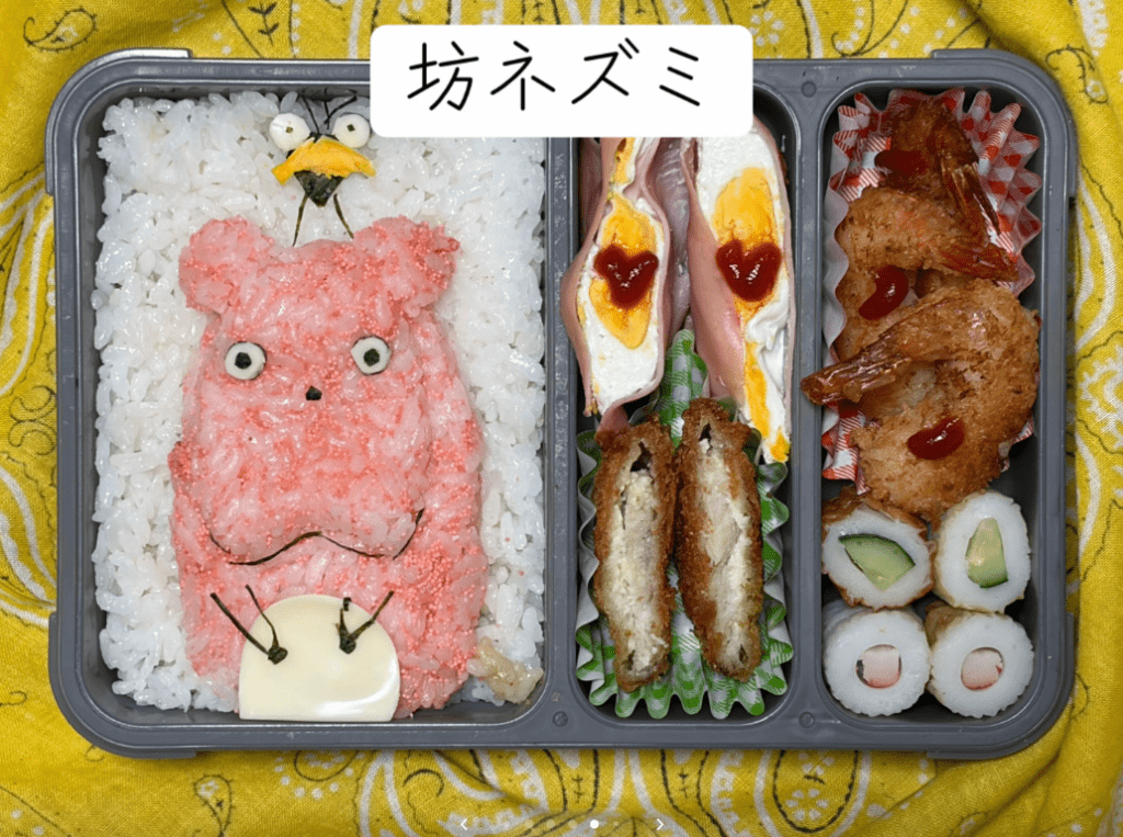 自作のキャラ弁⑦（＠yoro_28_ginさんより提供）