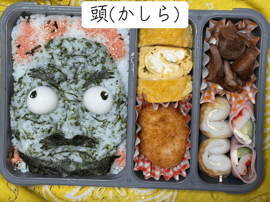 自作のキャラ弁⑥（＠yoro_28_ginさんより提供）