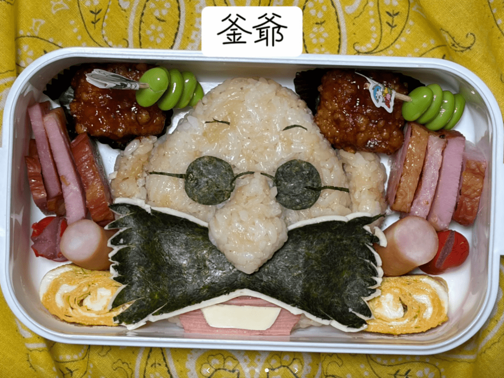 自作のキャラ弁⑤（＠yoro_28_ginさんより提供）