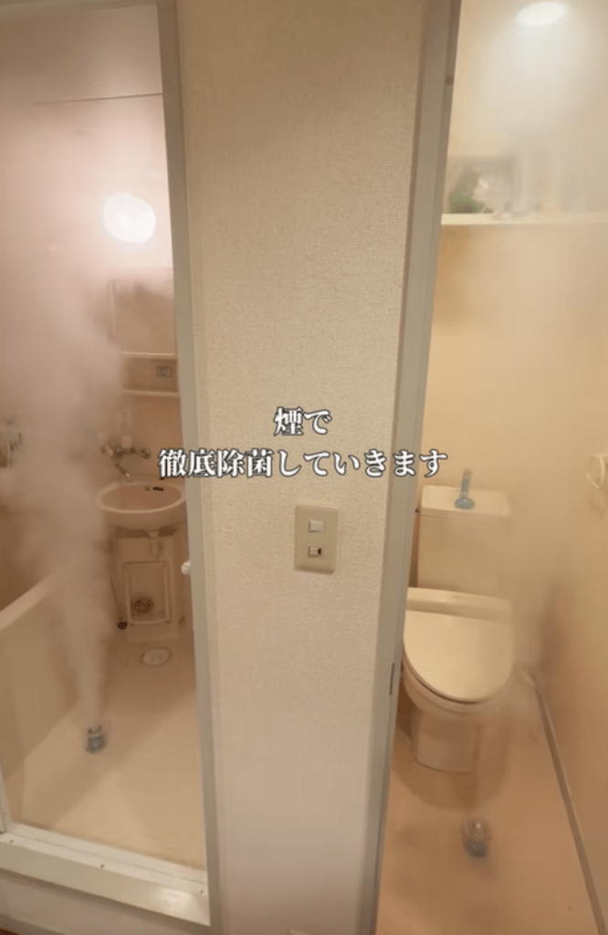 煙で除菌（＠hotoya28さんより提供）