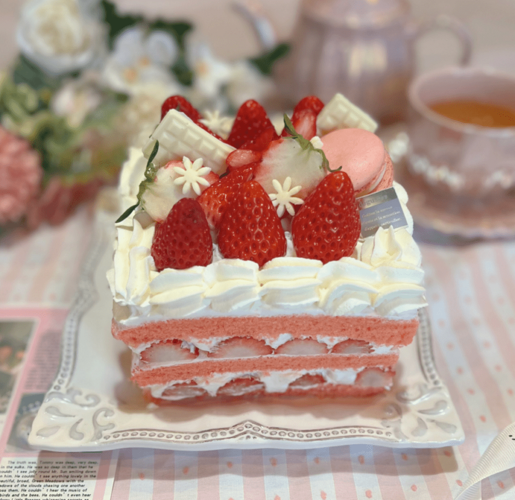 キレイに撮れた手作りのケーキ、実は…（@poke_1218さんより提供）