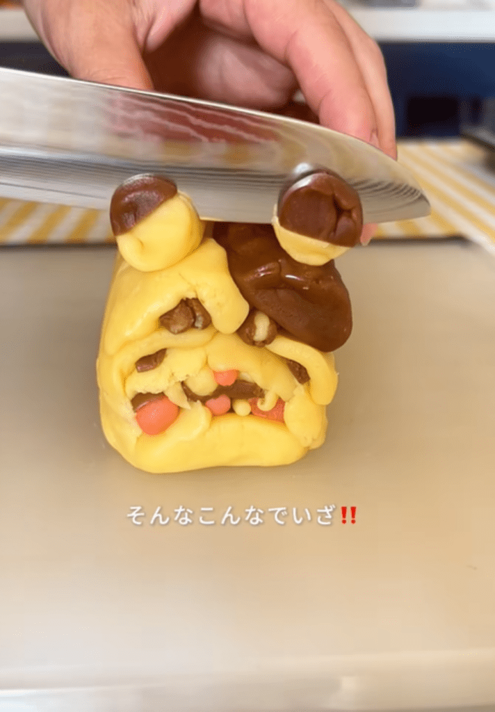 いざカット！（＠ozun_oyatsuさんより提供）