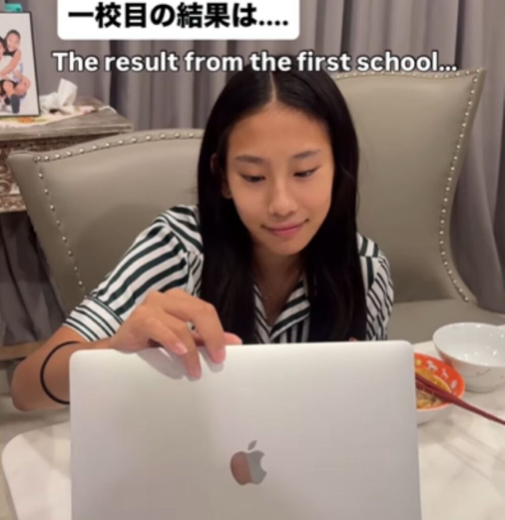 1校目の結果は…（＠jennie_yuzuhaさんより提供）