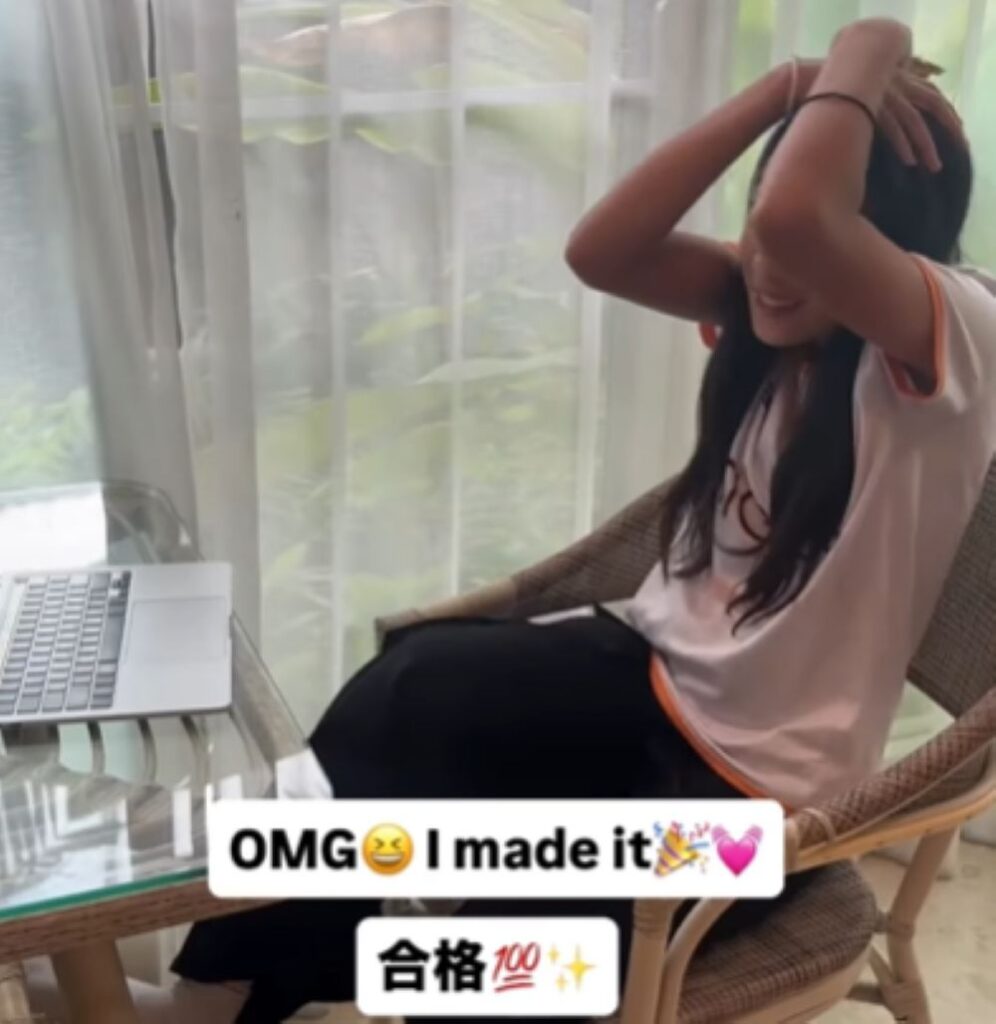 2校目も合格！（＠jennie_yuzuhaさんより提供）