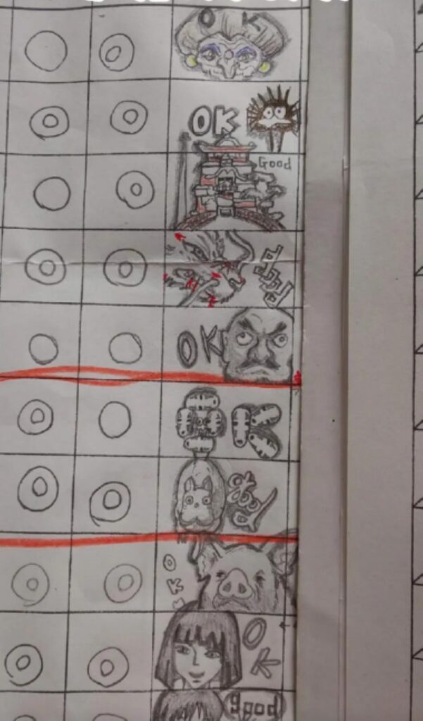 音読カードのサイン④（＠yukkejan003さんより提供）