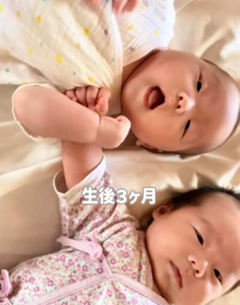 生後3ヶ月（＠twins_recipi_yuさんより提供）