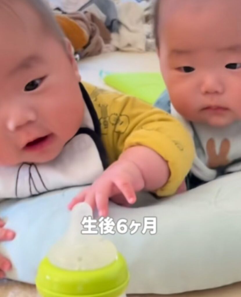 生後6ヶ月（＠twins_recipi_yuさんより提供）