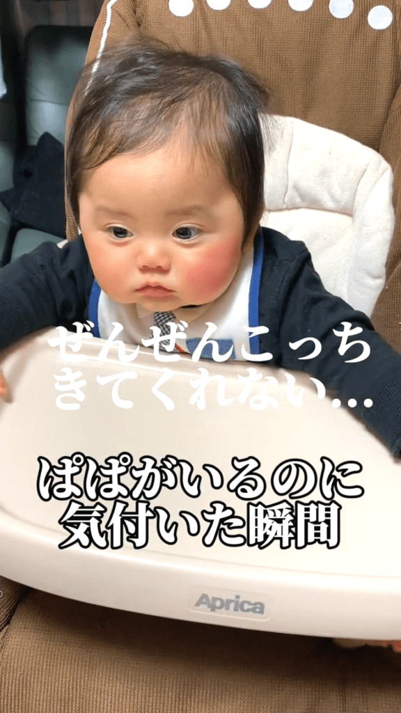 パパに気づいた瞬間⑪（@ syo_yu.broさんより提供）