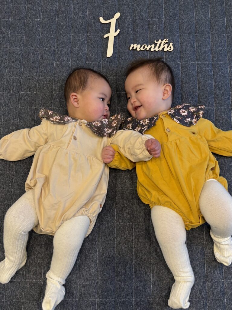 生後4ヶ月の頃（@noco_twinsさんより提供）
