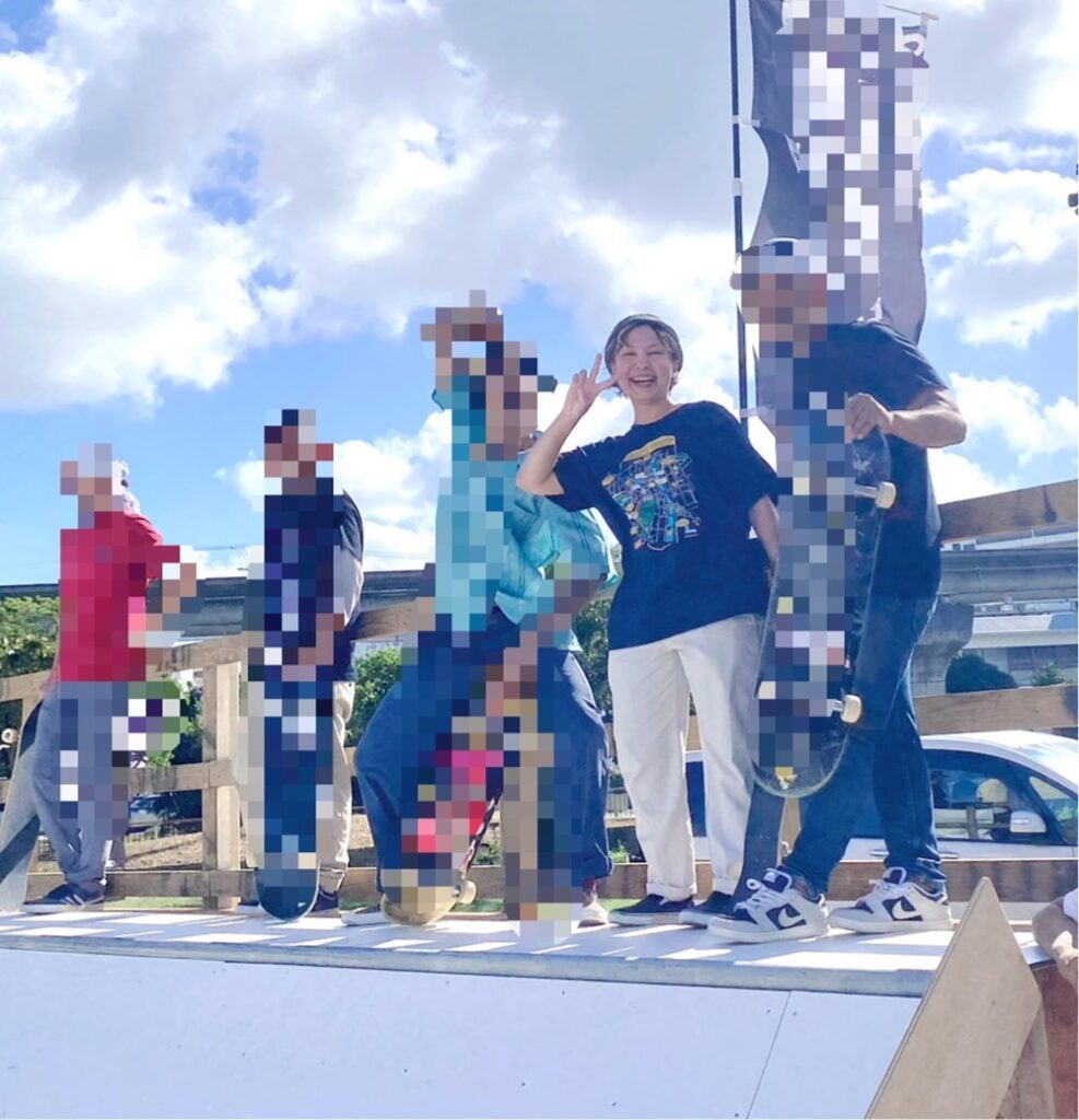 趣味であるスケボー（@chanc_227さんより提供）