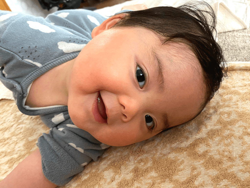 笑顔の息子さん（@ syo_yu.broさんより提供）