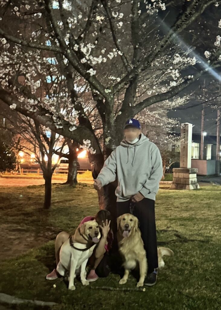 散歩の様子（＠yunataaan___さんより提供）