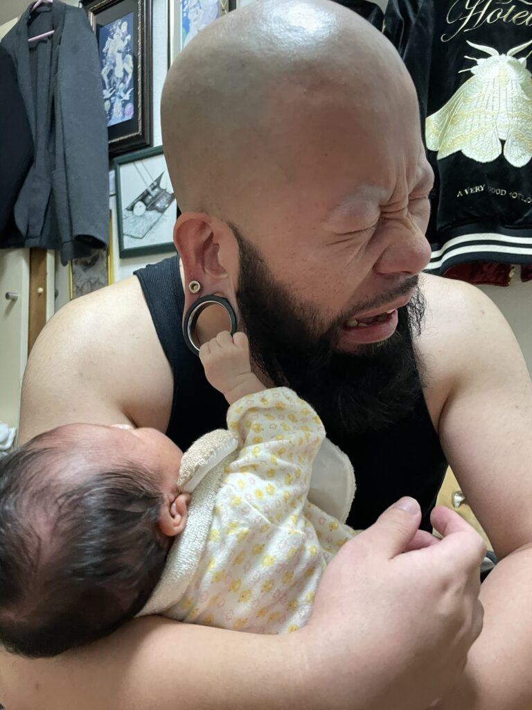 普段の旦那さん②（＠akimoto_familyさんより提供）