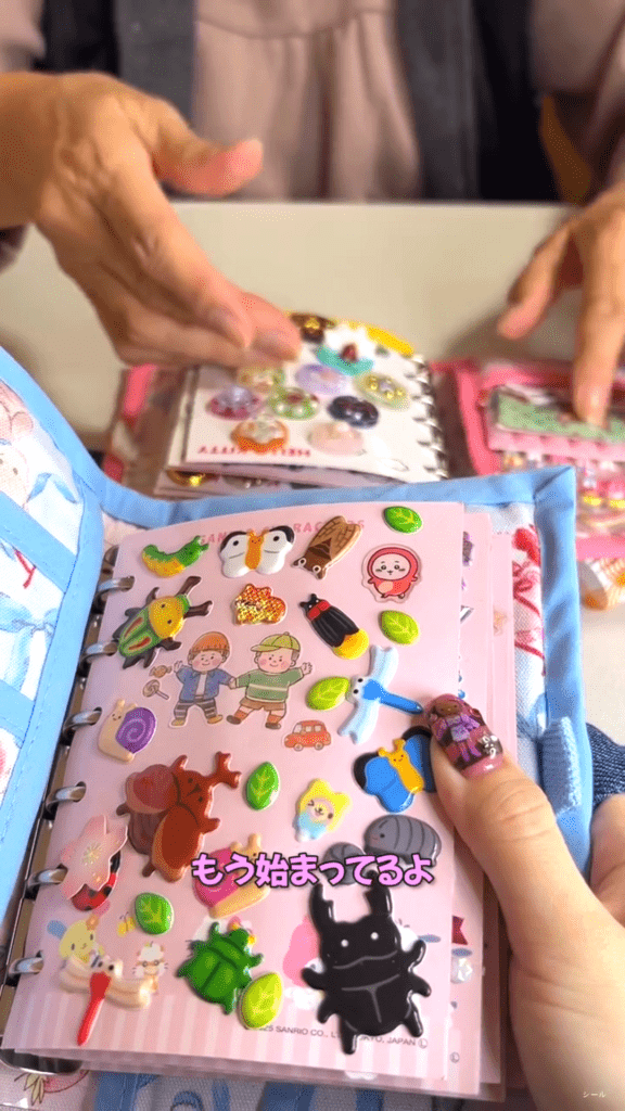 【実際の画像】　シール帳の中身