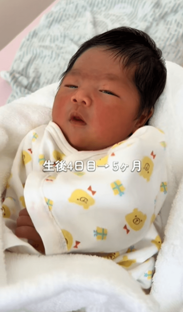 生後4日目の娘さん①（＠yuhi.0310さんより提供）
