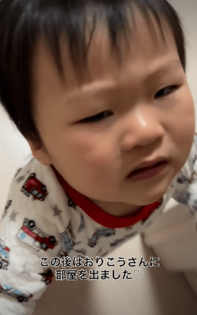 ママさんのところに向かう三男くん②（＠haz_mama3taroさんより提供）