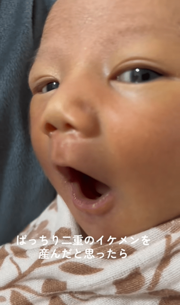 生後間もない頃の息子さん③（＠manmaru.shouさんより提供）