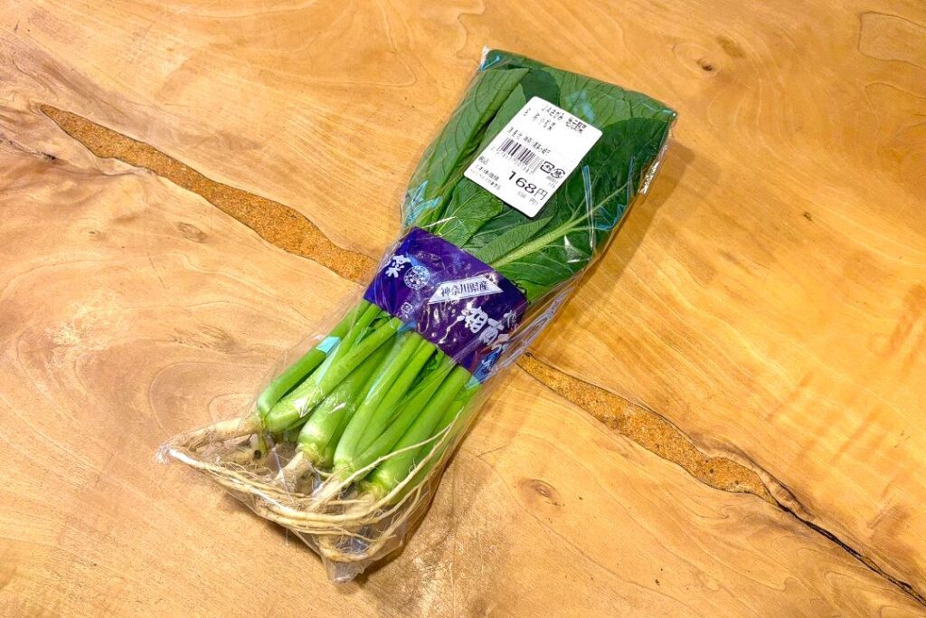 購入した小松菜（@HACK1136さんより提供）
