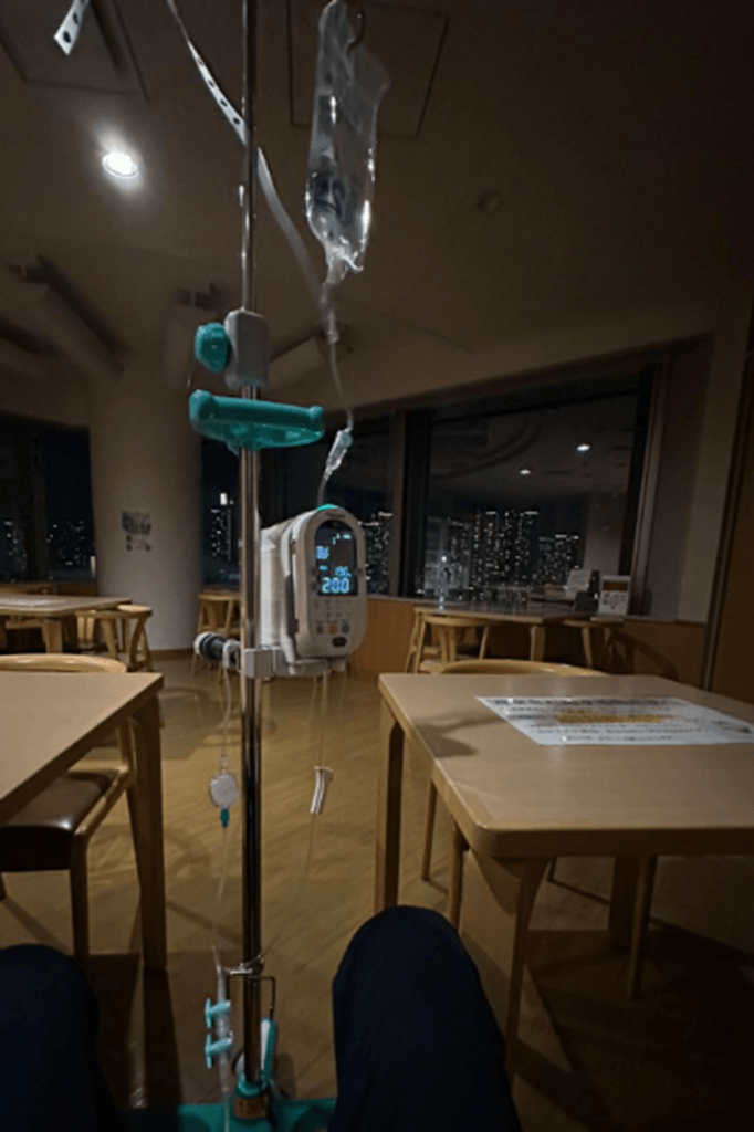 入院中①（@surepbealさんより提供）