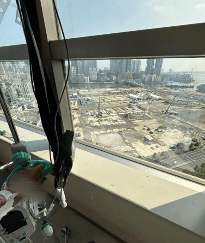 入院中④（@surepbealさんより提供）