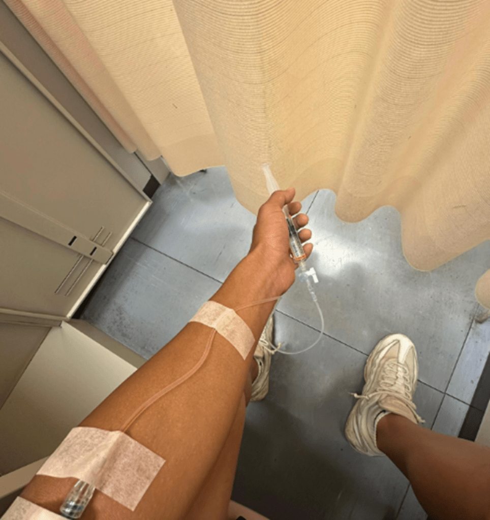 入院中⑤（@surepbealさんより提供）