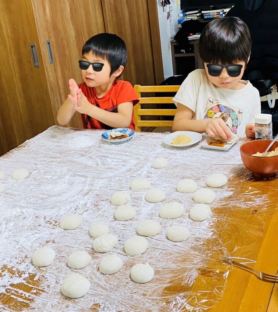 今回のお餅つきの様子①（＠haruka49_さんより提供）