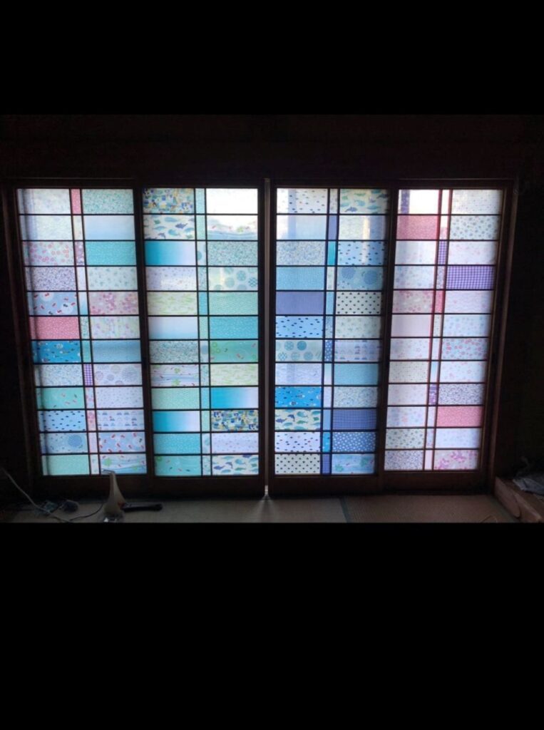 張り替えた障子戸①（re.ikoさんより提供）