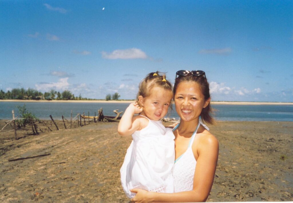 お母さんとの写真①（＠_zoedazoeさんより提供）