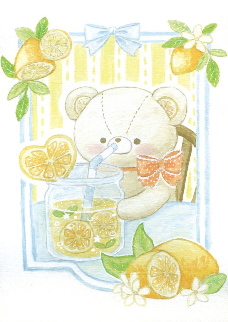 「レモネード」（口と足で描く芸術家協会より提供）