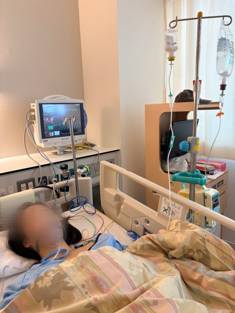 入院中②（@shizuka_na_hibiさんより提供）