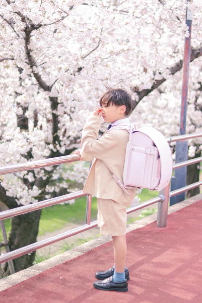 薄いピンク色のランドセル④（＠yue____cameraさんより提供）