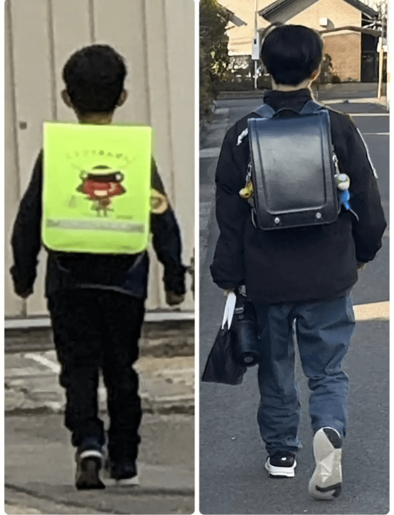 小学校の初登校と最後の登校日（@yuumin_root1039さんより提供）