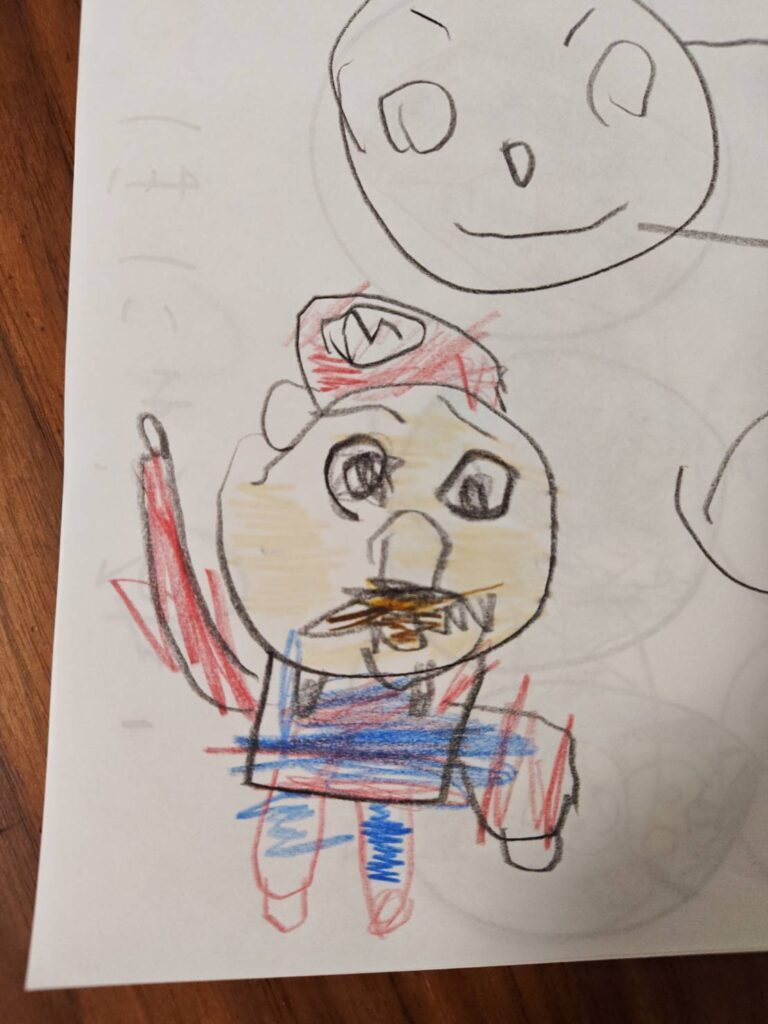 息子さんが描いた絵②（＠koho_and_ruta_artさんより提供）