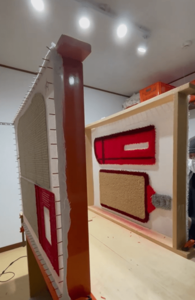 制作の様子②（@keke_rugさんより提供）