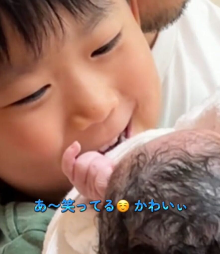 長男さんの立ち会い②（＠yuria_0000さんより提供）