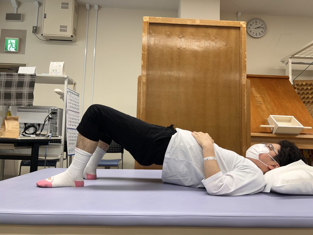 リハビリ中（渡邉さんより提供）