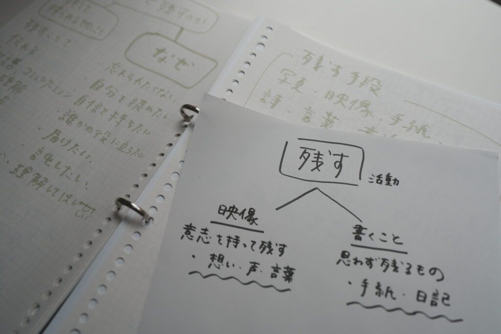 残すことについて考えた記録②（＠film_by_monaさんより提供）
