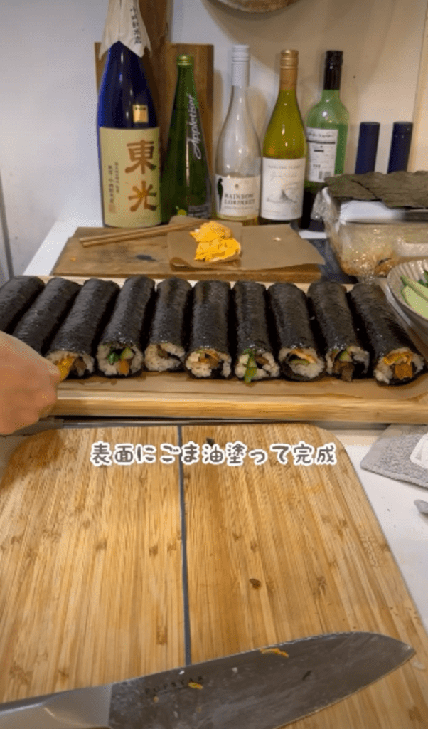 キンパ作り⑪（＠ma_ko_miさんより提供）