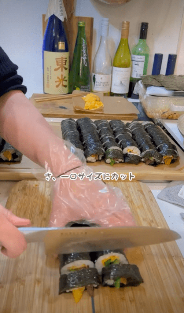 キンパ作り⑫（＠ma_ko_miさんより提供）