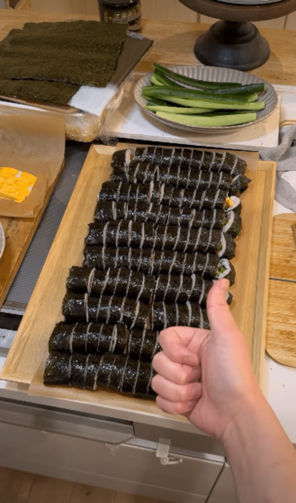 キンパ作り⑬（＠ma_ko_miさんより提供）