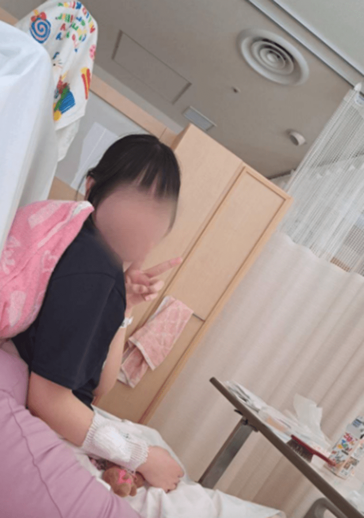 入院中③（@nonnon.daniさんより提供）