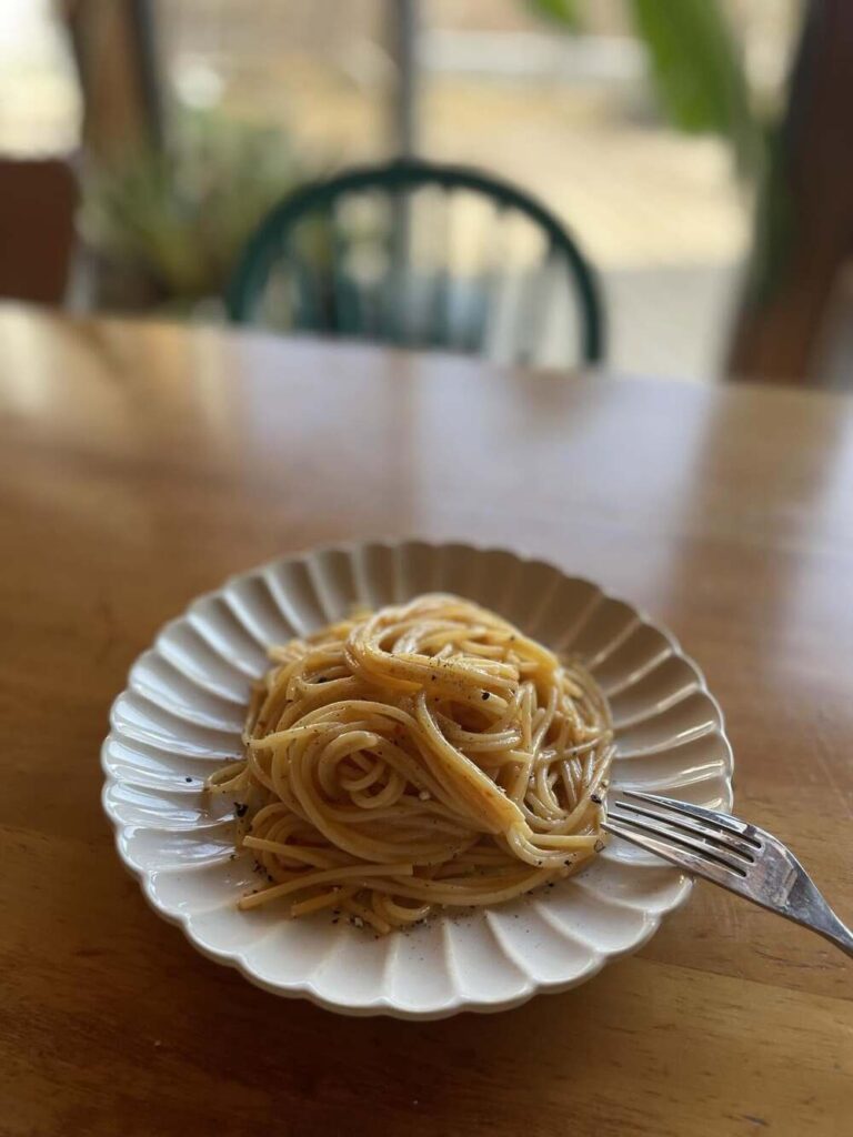 息子さんが作ってくれたパスタ（@makiforkidsさんより提供）